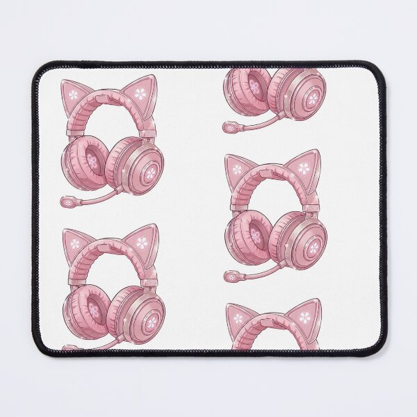 Item preview, Kawaii Pink Sakura Gaming Setup - Cat Ear Headset and PC Rig Sticker Sheet designed and sold by DanisPixieArt.