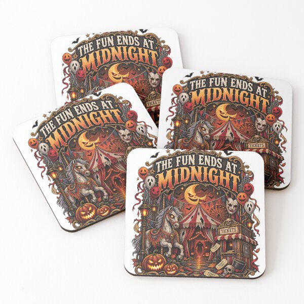 Item preview, The Fun Ends at Midnight – Haunted Carnival Halloween Gothic Horror Art designed and sold by Graphic Therapist.