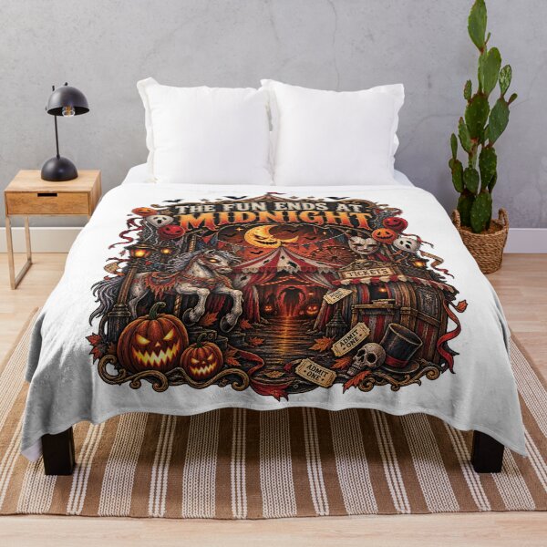 Item preview, The Fun Ends at Midnight – Haunted Carnival Halloween Gothic Horror Art designed and sold by Graphic Therapist.