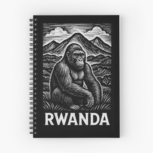 Aperçu de l'œuvre Style de linogravure du Rwanda créée et vendue par Thistle-TShop.