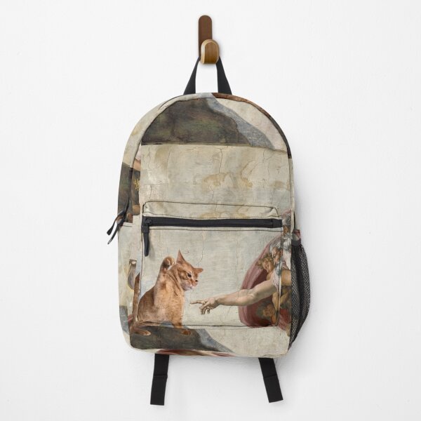 Item preview, orange cat, creation, fresco, god, funny, kitten, renaissance, art, divine, parody, pet, ceiling, painting, humor, vintage, religion, meme, classic, feline, masterpiece designed and sold by Wowbuystore.