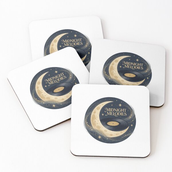 Item preview, Midnight Melodies Vintage Vinyl Record Moon Art — Celestial Music Lover Gift designed and sold by cannsuh.