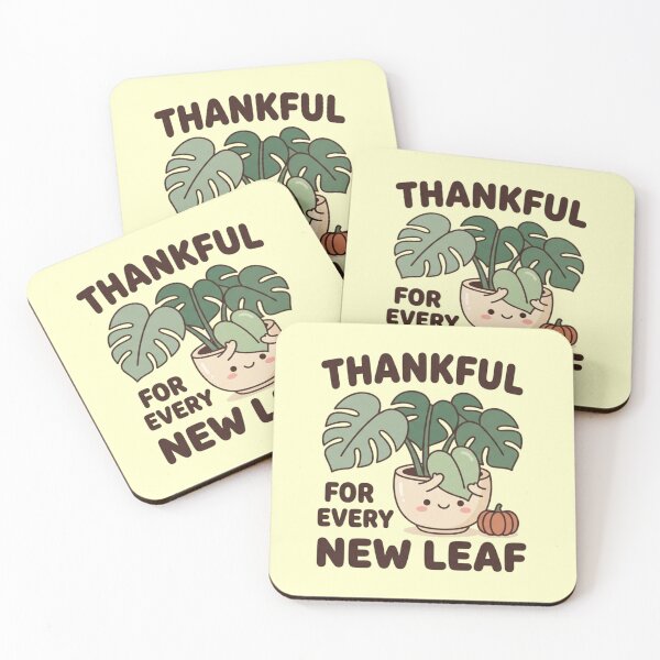 Item preview, Kawaii Monstera Plant Lover — Thankful for Every New Leaf — Cozy Thanksgiving designed and sold by Im-Ara.