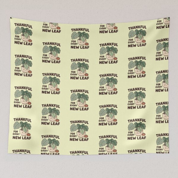 Item preview, Kawaii Monstera Plant Lover — Thankful for Every New Leaf — Cozy Thanksgiving designed and sold by Im-Ara.