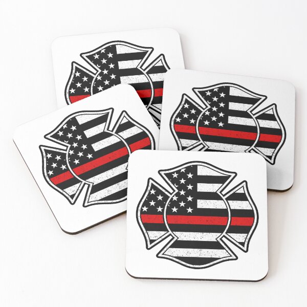 Item preview, Vintage Thin Red Line Firefighter - Flag Maltese Cross designed and sold by Marshallamoakohene.