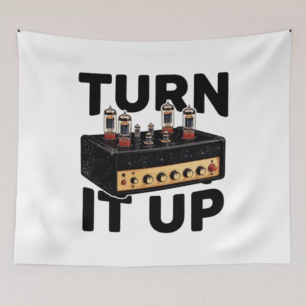 Item preview, Turn It Up Vintage Tube Amplifier — Retro Audiophile Music Gear Gift designed and sold by cannsuh.