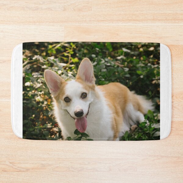 Item preview, Happy Corgi Dog Standing On Green Foliage In Park    designed and sold by lakelatisha.