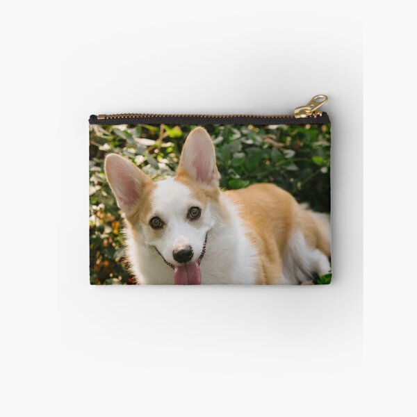 Item preview, Happy Corgi Dog Standing On Green Foliage In Park    designed and sold by lakelatisha.