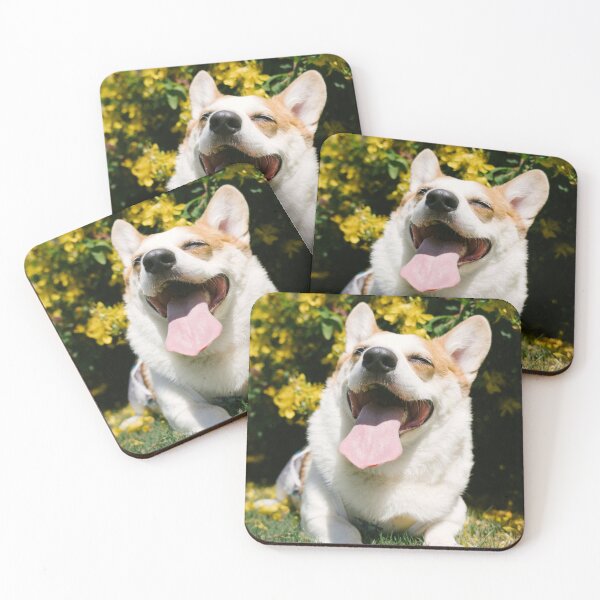 Item preview, Adorable Corgi Lying On Grass Near Yellow Flowers    designed and sold by lakelatisha.