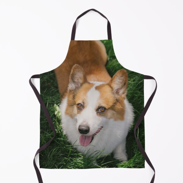 Item preview, Top View Portrait Of Corgi Lying In Green Grass    designed and sold by lakelatisha.