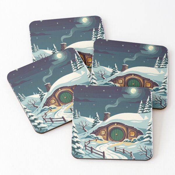 Item preview, Cozy Winter Shire Retro Poster designed and sold by Fictional Ink Society.