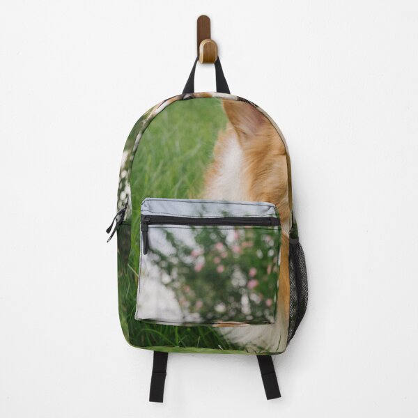 Item preview, Smiling Corgi Dog Standing On Green Lawn Outdoor designed and sold by lakelatisha.