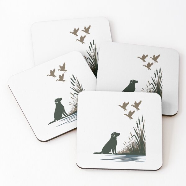 Item preview, Retriever and Ducks Wetland Silhouettes designed and sold by SplashTastic.
