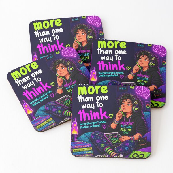 Item preview, More Than One Way To Think - Neurodivergent Brains Art designed and sold by echotiyan.