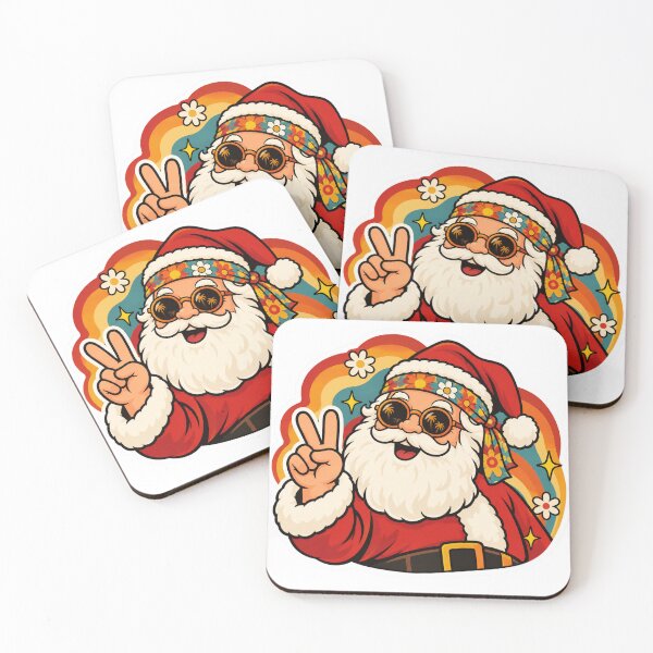 Item preview, Retro Groovy Santa Christmas Vinyl Sticker designed and sold by PriyankaSonara.