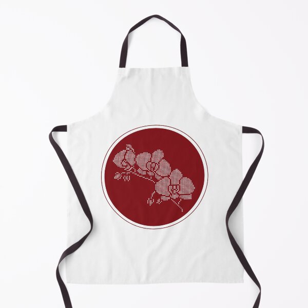 Item preview, Vintage Red Botanical Floral Motif in Round Frame - 35 designed and sold by ivyysophia.