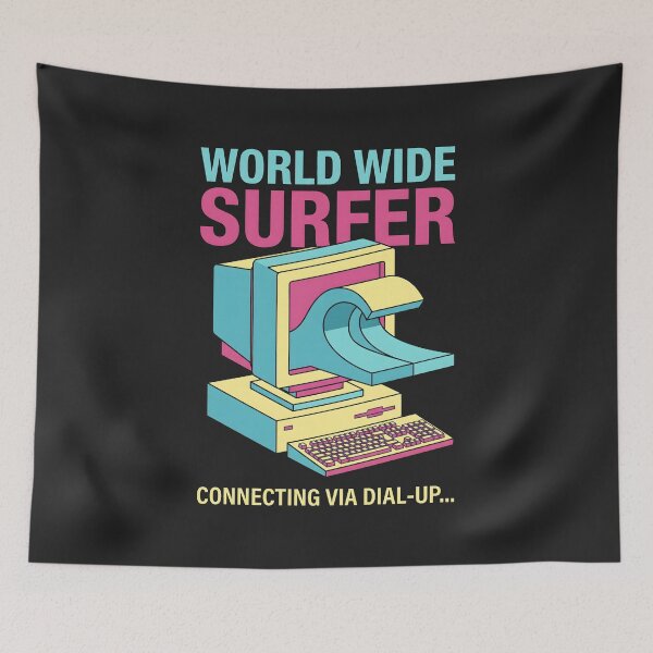 Item preview, World Wide Surfer Retro Dial Up Computer designed and sold by SplashTastic.