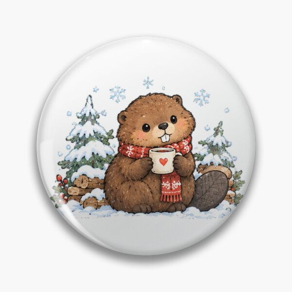 Item preview, Cute Winter Beaver designed and sold by MellowMunchkins.