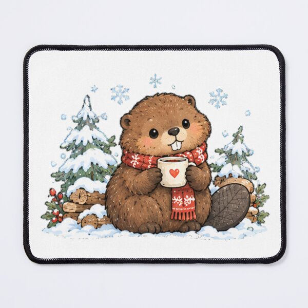Item preview, Cute Winter Beaver designed and sold by MellowMunchkins.