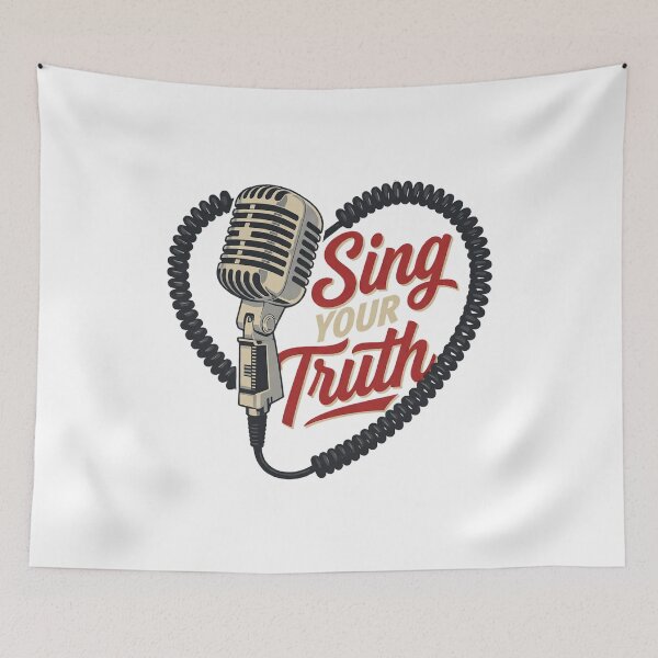Item preview, Sing Your Truth Vintage Microphone Art — Retro Vocalist & Singer Gift designed and sold by cannsuh.