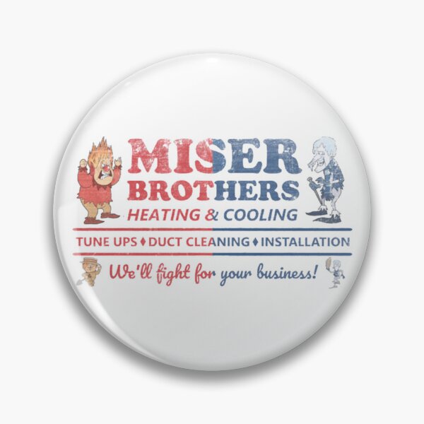 Item preview, Miser Brothers Heating and Cooling Nostalgic Cartoon Design designed and sold by elijbclaude.