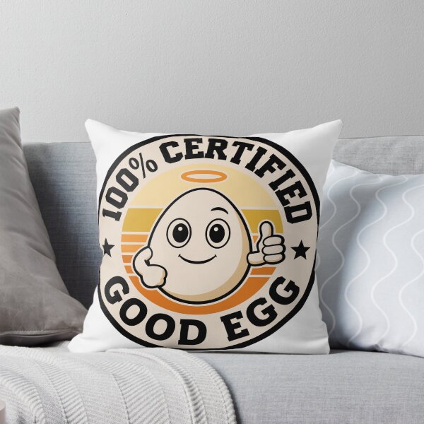 Item preview, 100% Certified Good Egg Funny Retro Egg Badge Design designed and sold by JPees.