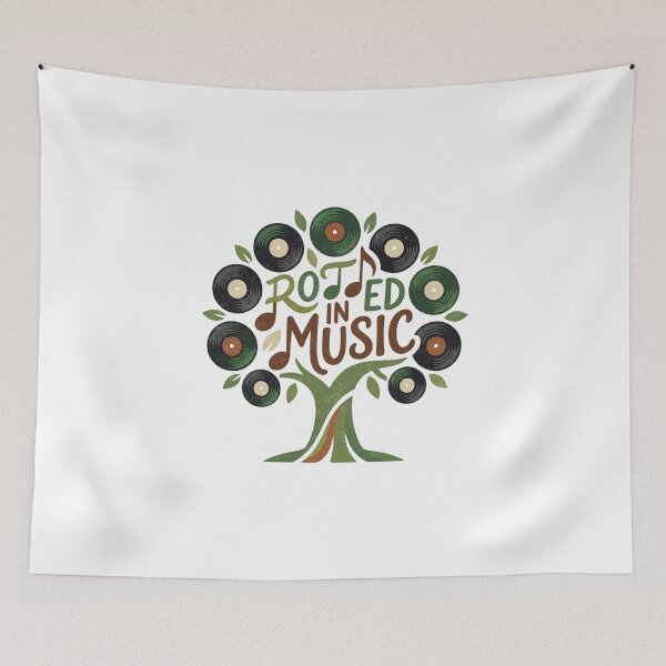 Item preview, Rooted In Music Vintage Vinyl Tree Art — Earthy Music Lover & Vinyl Collector Gift designed and sold by cannsuh.