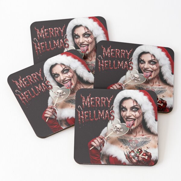 Item preview, Merry Hellmas Heart Skull Lollipop Girl designed and sold by Voodoo Store Paranormal Collections.
