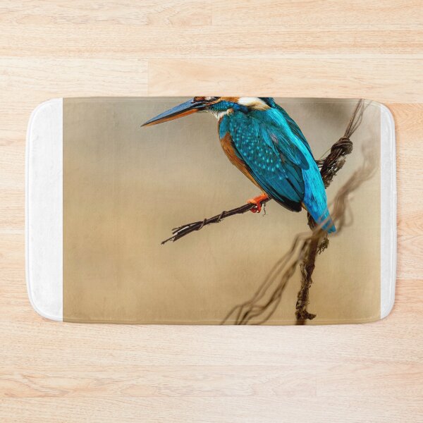 Item preview, Common Kingfisher Perched On Wire Against Blurred Background designed and sold by Daviean.