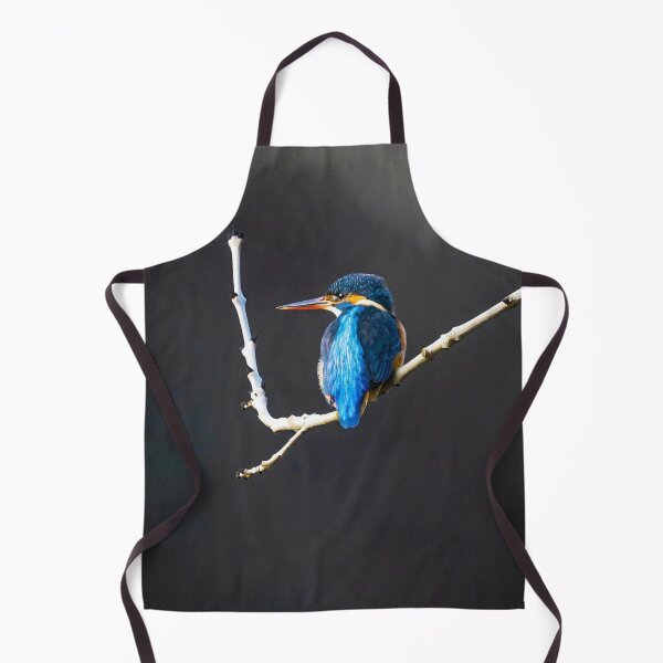 Item preview, Common Kingfisher Sitting On Bare Branch Against Dark Background designed and sold by Daviean.