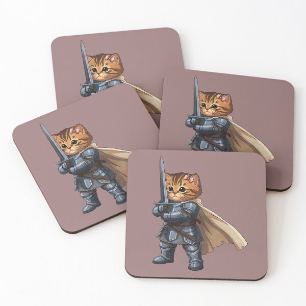 Item preview, Cute Knight Cat with Bow – Medieval Warrior Cat Meme designed and sold by tviyluv.
