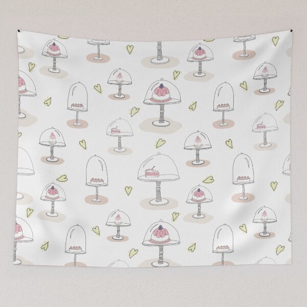 Item preview, Minimal Cake Stand and Dessert Seamless Pattern designed and sold by i-have-idea.