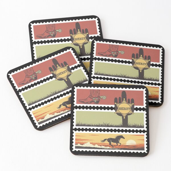 Item preview, Wild West Stamp Collection Cowboy Sheriff Ranch Design designed and sold by Luminari Creations.