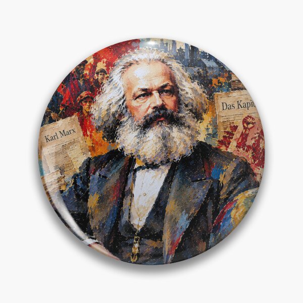Item preview, Karl Marx Painting – Philosopher and Revolutionary Portrait designed and sold by GalleryKauffeld.