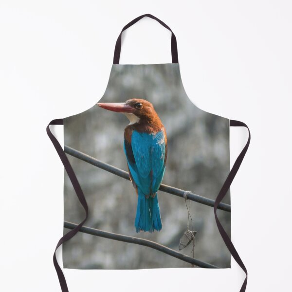 Item preview, White-Throated Kingfisher Perched On Outdoor Cable Wire designed and sold by Foxieri.