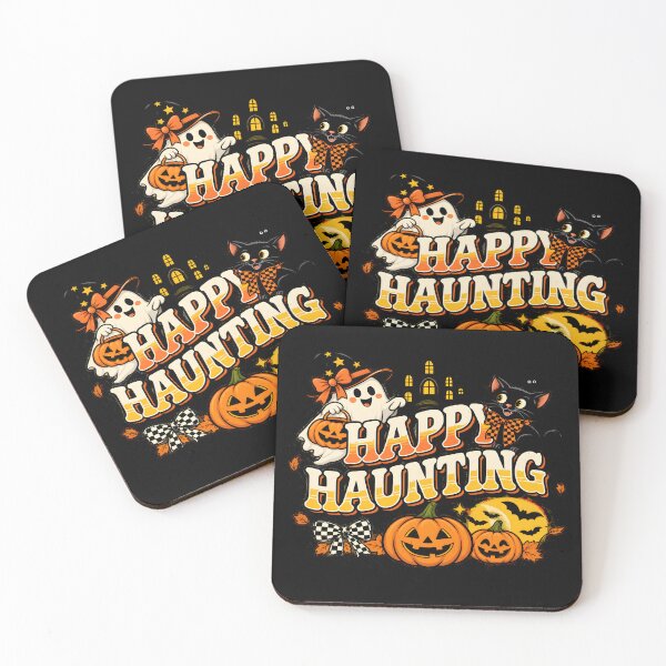 Item preview, Happy Haunting Ghost Cat Pumpkin Halloween designed and sold by Dmo3HarkoArt.
