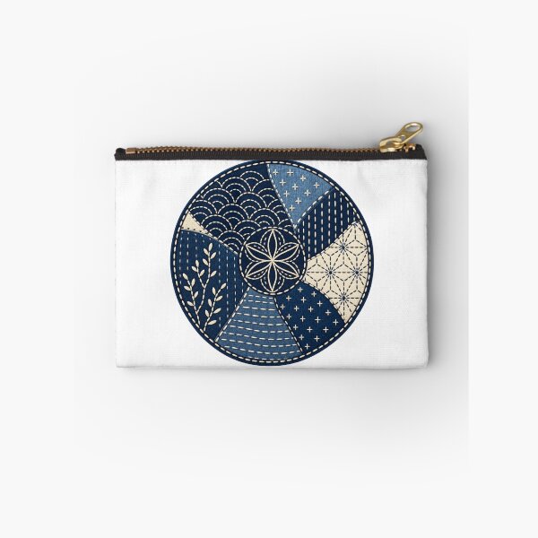 Item preview, Indigo Sashiko Patchwork - Japanese Stitching Textile Art designed and sold by WeirdlyMild.