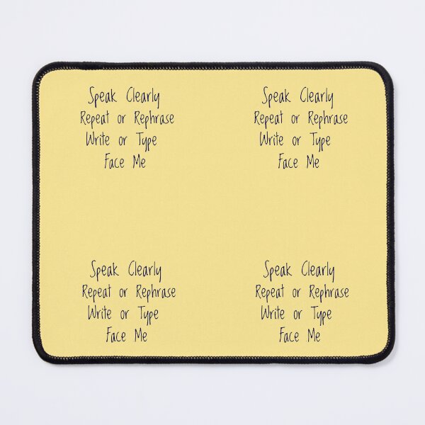 Item preview, Yellow Sticky Note Style Communication Aids Design for Disabilities - Deaf - deaf - Signage designed and sold by Jenny Meehan jennyjimjams jennymeehanart.