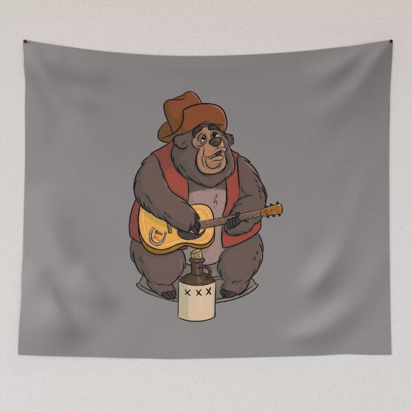 Item preview, Sad Country Bear Musician with Whiskey Jug-36 designed and sold by ralkoanastac.