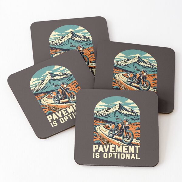 Item preview, Pavement is optional. Retro Mountain Adventure Motorcycle designed and sold by LV-creator.
