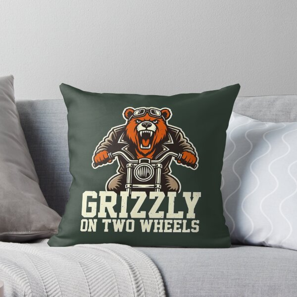 Item preview, Grizzly On Two Wheels Roaring Biker Bear designed and sold by LV-creator.