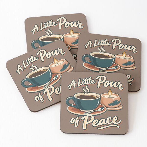 Item preview, A Little Pour of Peace Cozy Candle Making & Coffee Art designed and sold by MythicCotton.