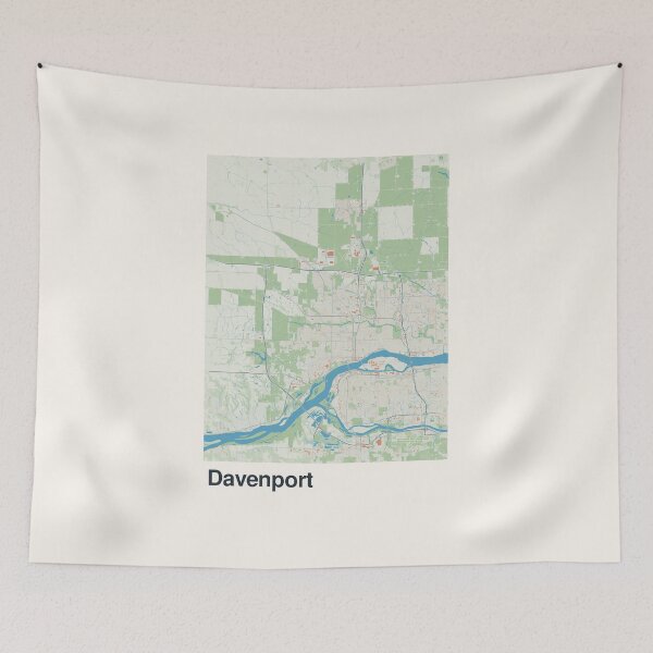 Item preview, Davenport Minimalistic Map Art designed and sold by MapsNerd.