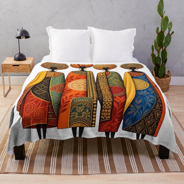 Item preview, Colorful African Art of Four Elegant Women designed and sold by aliyehc.