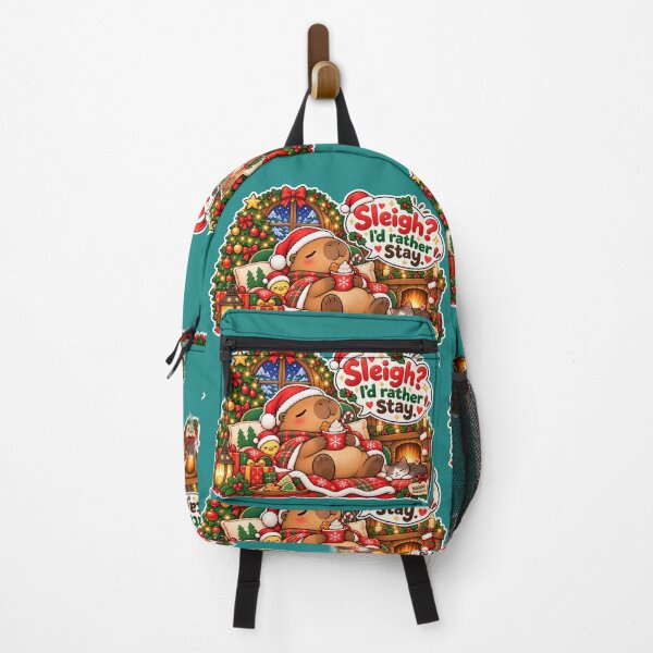 Item preview, SLEIGH? I'D RATHER STAY! 2026 BY NAGGINGSTICKERSCO. NAGGING CAPYBARA'S A VERY NAGGING CHRISTMAS! COLLECTION | GREEN Edition | No.01 designed and sold by LaMaisonOfMY.