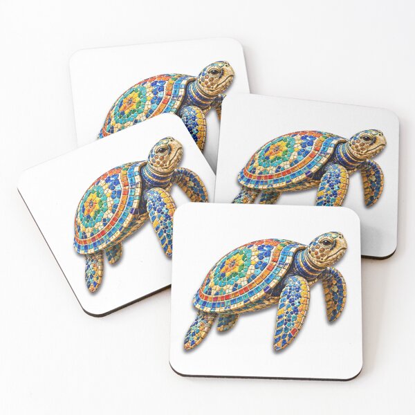 Item preview, Mosaic Sea Turtle | Colorful Turtle, Ocean Art designed and sold by Zaru Art Studio.