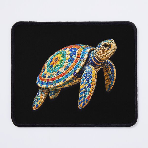Item preview, Mosaic Sea Turtle | Colorful Turtle, Ocean Art designed and sold by Zaru Art Studio.