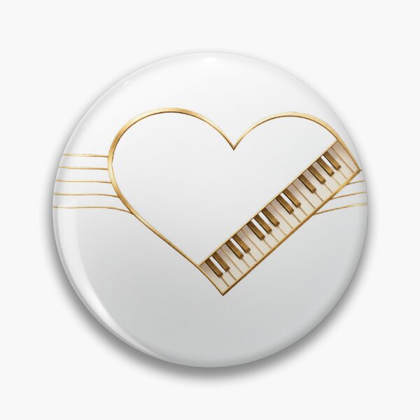 Item preview, Golden Piano Heart – Elegant Music Lover Design designed and sold by CalmMandala.