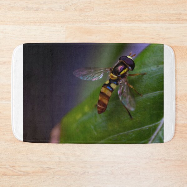 Item preview, Spot-Eyed Hoverfly Clinging To Green Fern Leaves designed and sold by annendho.