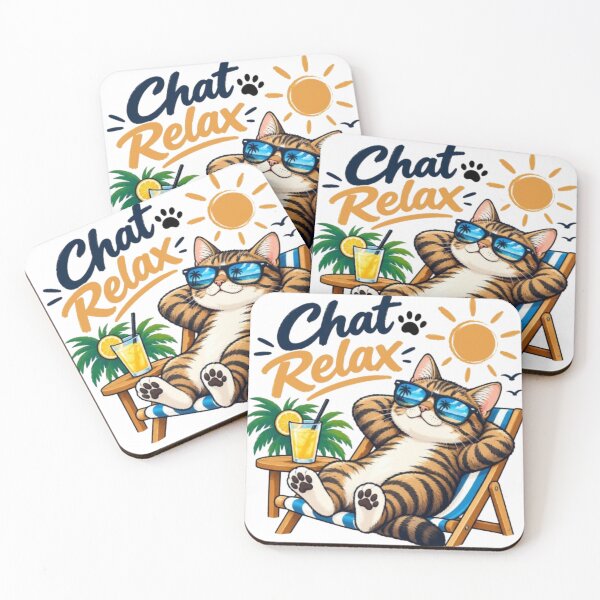 Item preview, Cat Relax – Funny Cat Summer Vacation designed and sold by Salma.Store.